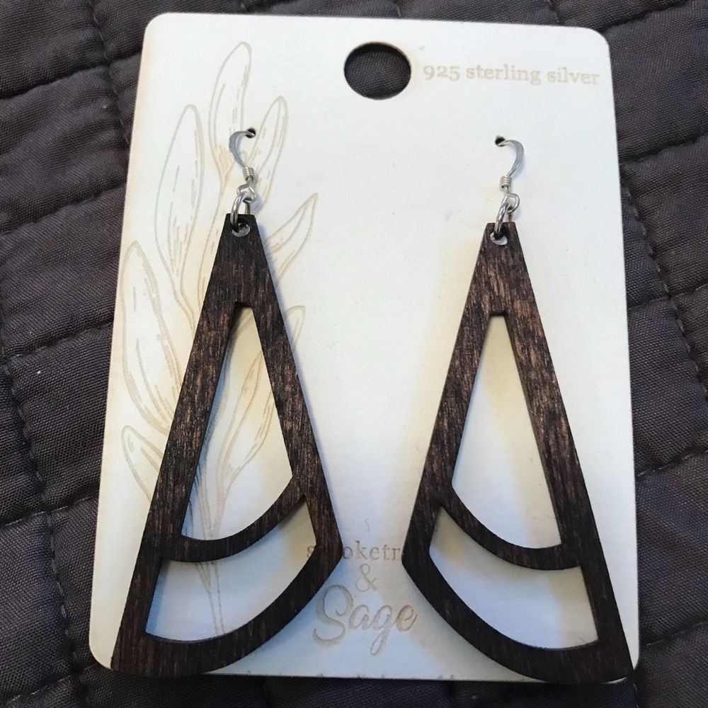 NWT wood earrings